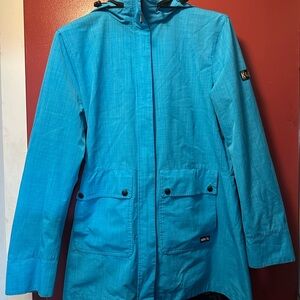 Kerrits Women's Teal Hooded Rain Jacket